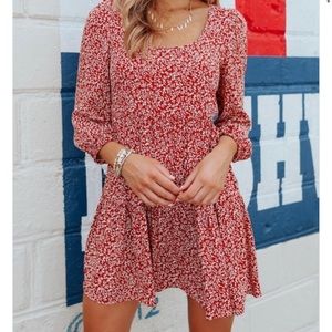 3/4 sleeve mini dress